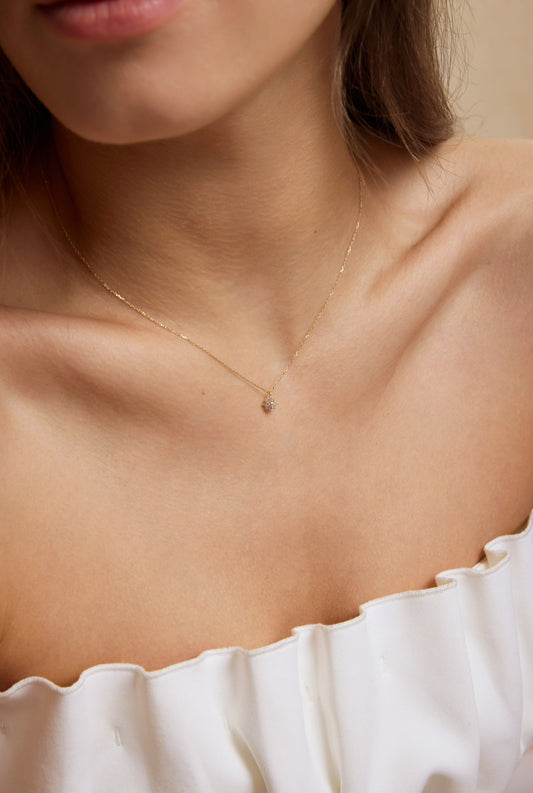 Morganite 14k Solid Gold Necklace